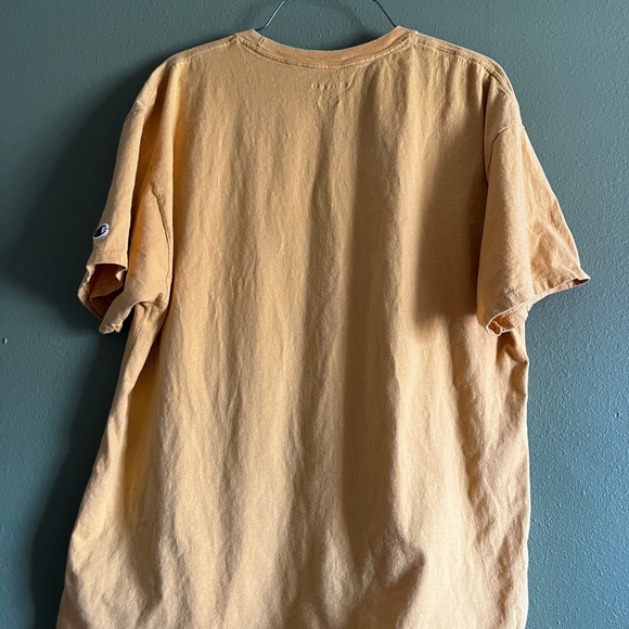 Champion Casual Athleisure XL Men's Pale Yellow Short Sleeve Logo Crewneck Tee - Picture 4 of 5